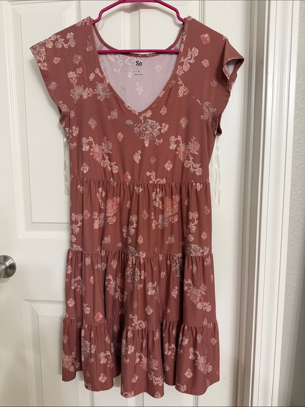SO Floral Tiered Mini Dress